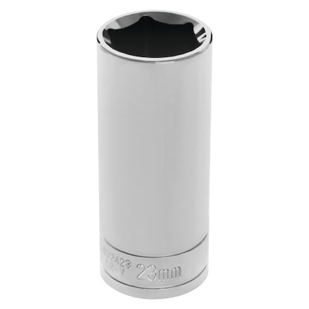 Performance Tool 1/2 In Dr. Deep Socket 23Mm Socket Dp 23Mm, W32423 W32423