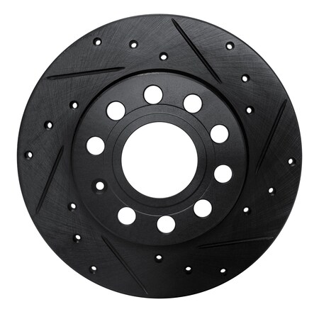 Dynamic Friction Co DFC Brake Rotor - Drilled and Slotted - Black 633-74027R