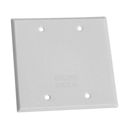 Crouse-Hinds Eaton Crouse-Hinds series weatherproof blank outlet cover, 50PK TP7296