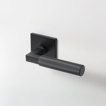 Mcbowery Mila Matte Black Modern Linear Double Dummy Door Handle - Square Rosette 211DMMB