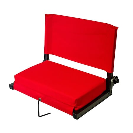 American Furniture Classics 18 x 14 x 16 in. Stadium Chairs for Bleachers with Back Support, Red STADREDL