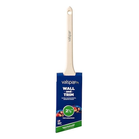Valspar Wall and Trim Sash Brush, 2-1/2 in W, Angle Brush, Polyester Bristle 882545400