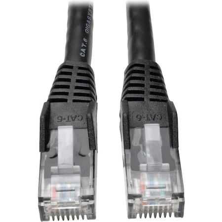 Eaton Tripp Lite Series Cat6 Gigabit Snagless Molded UTP Ethernet Cable RJ45 M/M, PoE, Black, 35 N201-035-BK