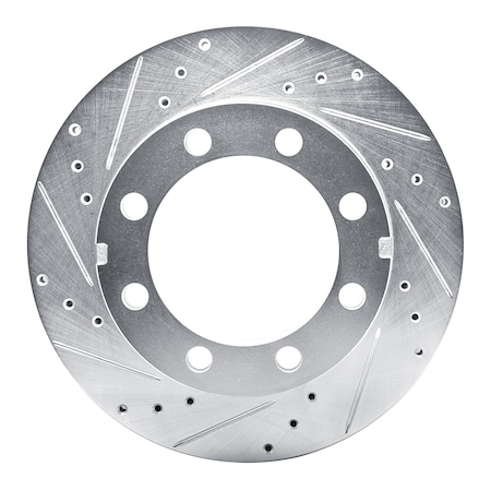 Dynamic Friction Co DFC Brake Rotor - Drilled and Slotted - Silver 631-40051L