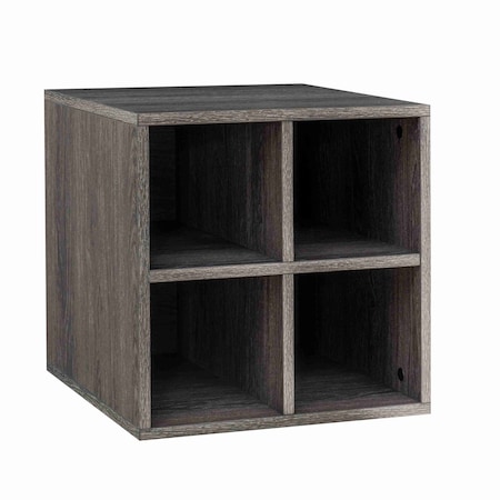 Sunjoy Quub Quarter Cabinet, Space Saving Stackable MDF Wood Cabinet G115002300