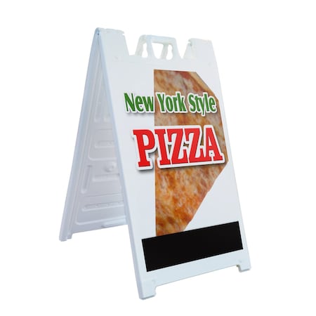 Signmission New York Style Pizza, A-Frame & 2 Sign Inserts, Heavy-Duty Plastic Frame SBHD-C-2436-New York Style Pizza