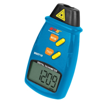 Performance Tool Digital Laser Tachometer, RPM Meter, Non-Contact, LCD Display W89719