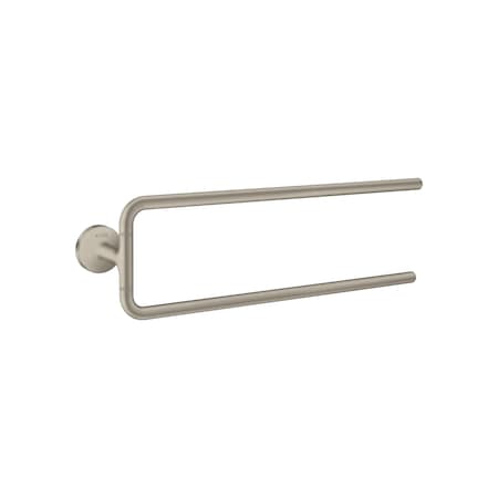 Axor Universal Circular Double Towel Bar, 20" in Brushed Nickel 42822820
