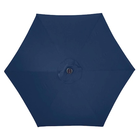Living Accents Solar LED 9 ft. Tiltable Royal Blue Market Umbrella YQ103BK-BL