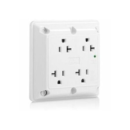 Leviton Surge Protector Four-In-1 Receptacle, 20 Amp, 125 Volt, 5-20R NEMA, White 5490-W
