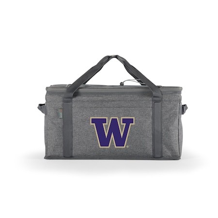 Picnic Time Family Of Brands NCAA Washington Huskies 64 Can Collapsible Cooler, Large Insulated Soft Cooler Bag 716-00-105-624-0