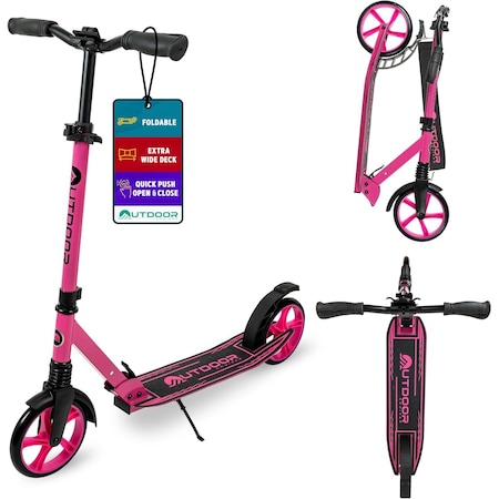 Outdoorcruiser Outdoor Cruiser Kick Scooter, Ages 6+, 240 LBS Max, Foldable, 8in. Wheels, Suspension, Pink OCTENS624
