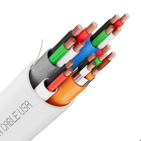 Syston Cable Technology Access Control Cable White 250 FT - 18/4c+22/3pr OAS+22/2c+22/4c, CL3P, OSDP & Wiegand Compatible 9888-250WH