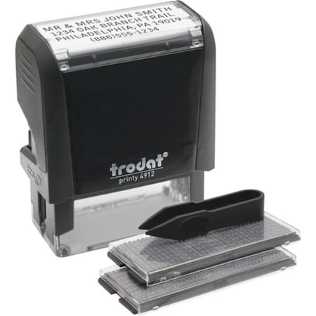 Beneficio 0.75 x 1.88 in. Printy Do It Yourself Self-Inking Message Stamp, Black BE3737286