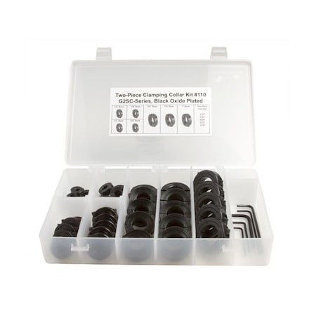 Climax Metal Products COLLAR KIT No 110 Two-Piece Clamping Collar Assortment Kit COLLAR KIT #110
