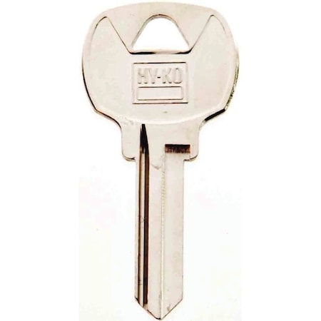 Hy-Ko Key Blank, Brass, Nickel, For: National Cabinet, House Locks and Padlocks 11010NA6