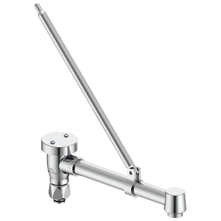 Delta Commercial Instit Parts Spout With Adjustable Brace Bracket - No Vacuum Breaker - 8 in In Chrome 060590A