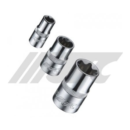 Jtc Auto Tools 3/8 in Drive Star Socket, E20 External Torx, 3/8 in Square Drive 33020