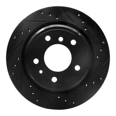 Dynamic Friction Co DFC Brake Rotor - Drilled and Slotted - Black 633-31032R