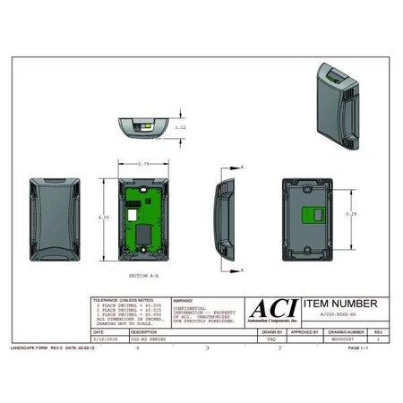 Aci Carbon Dioxide / Temp Sensor A/CO2-R2-20K