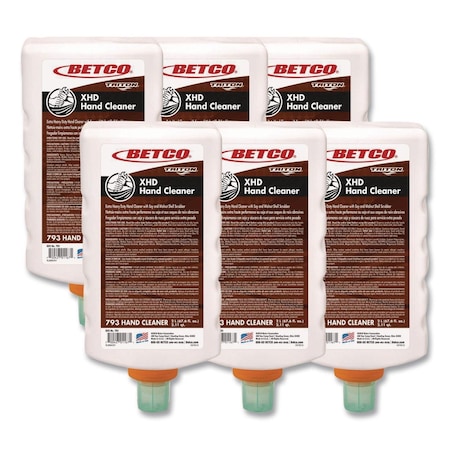 Betco XHD Hand Cleaner, Fresh Scent, 2 L Refill Bottle, 6PK 7936200