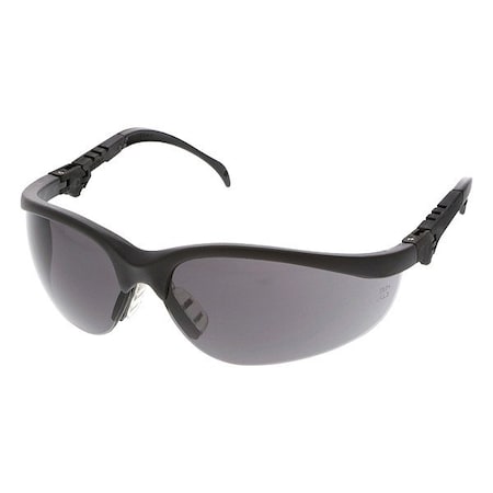 Mcr Safety Klondike (KD3), Safety Glasses, Anti-Fog, Gray Lens, Black Frame, Half Frame, 1 PR KD312AF