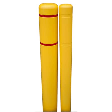 Enpac 11 Dia. x 60 L Bollard Cover, Yellow with Red Reflective Tape 791160YR