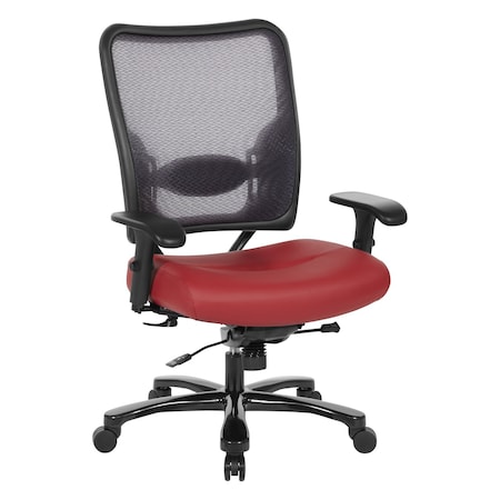 Space Seating 75 Series Big & Tall Double AirGrid Back and Fabric Seat Chair, Dillon Lipstick 75-7A773-R100