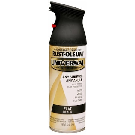 Zinsser 12 Oz Black Flat Universal Spray Paint, 6PK 245198