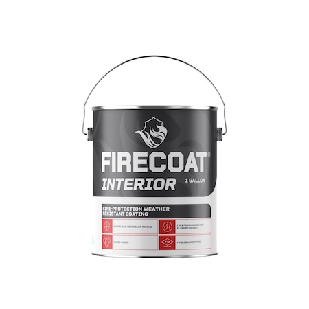 Firecoat White Flat Water-Based Acrylic Fire Retardant Paint 1 gal FCT0001