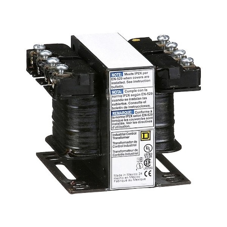 Schneider Electric Control Transformer, 50 VA, 120V AC, 600 V 120 V; 575 V 115 V; 550 V 110 V 9070T50D5