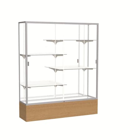 Ghent Floor Display Case 60x72x16, Mirror, Satin 2075MB-SN-AK