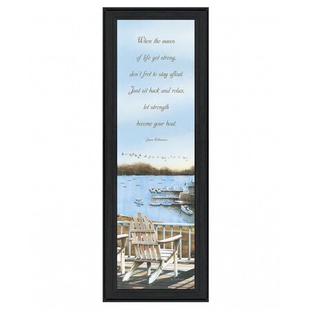 Homeroots Strength 3 Black Framed Print Wall Art 407395