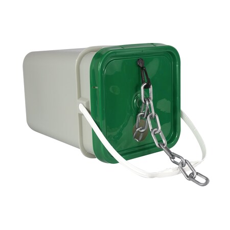 Mr. Chain 2" x 120' Silver Heavy Duty Plastic Safety Chain - Pail 51008-P