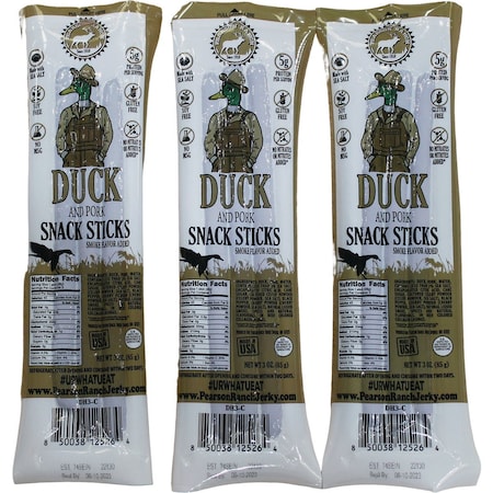 Pearson Ranch Jerky 3 Oz. Duck Multi-Pack Snack Stick Jerky DH3-C
