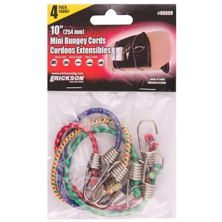 Erickson 10 in. Bungey Cord, 4PK 6699