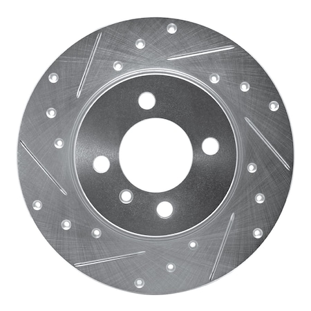 Dynamic Friction Co DFC Brake Rotor - Drilled and Slotted - Silver 631-31009L