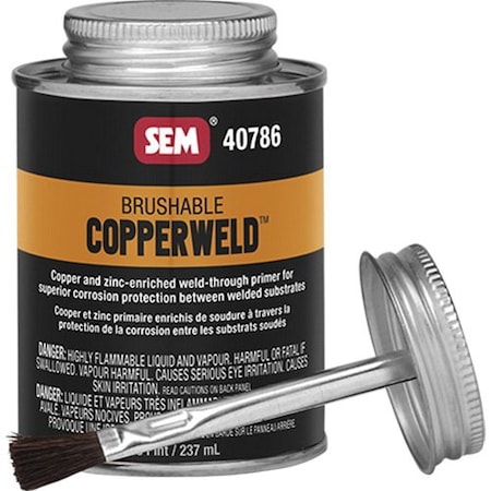 Sem Copperweld Brushable Primer, 8 oz Can, Gold, RTU Mixing, 528 sq-ft/gal Coverage - half pint 40786