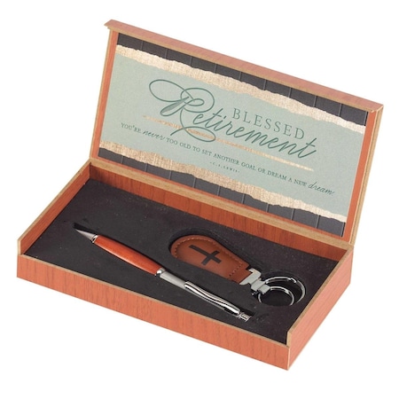 Dicksons Pen And Cross Keyring Blessed Retirement W-421