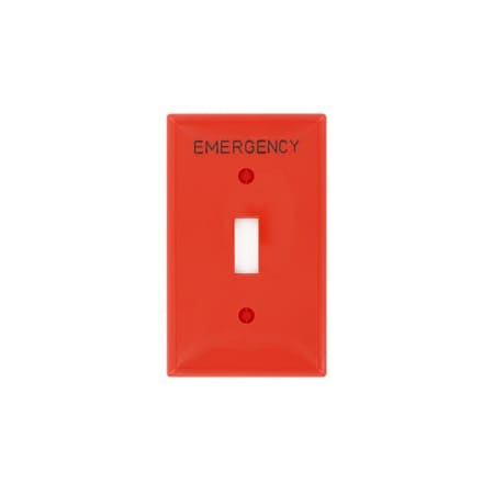 Leviton Switch Wallplate, Standard Size, Gang 1, Red 80701-RE