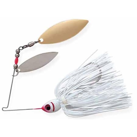 Pradco Lures Booyah Double Willow Spinner bait, 0.5 oz. - Snow White BYBW12-615