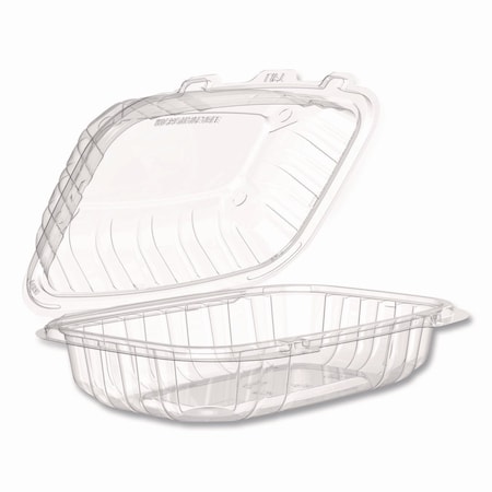 Dart Microwaveable Hinged Containers, ProPlanet Seal, 6.5 x 9 x 3, Clear, Plastic, 300PK 69PPHT1
