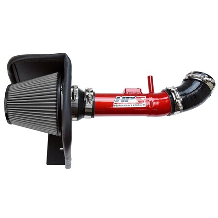 Hps Performance Air Intake Kit with Heat Shield, Red,  827-611R