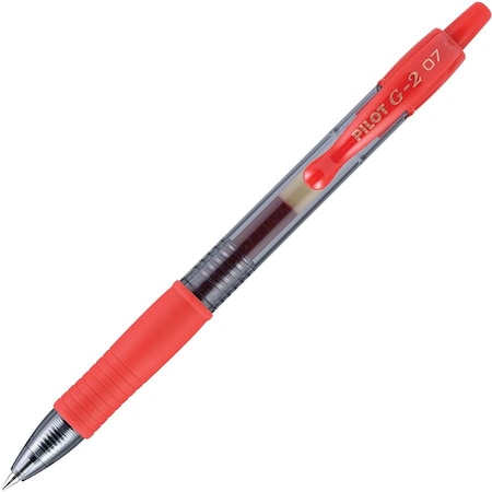 Pilot Pen, Gel, G2, Fine, Red, PK12 31022