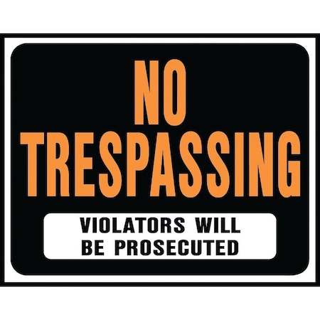 Hy-Ko Sign No Trespassing Jumboplast SP-104