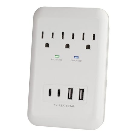 Powerzone Surge Protector, 4-Outlet ORSUC418