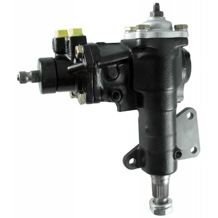 Borgeson 800114 Power Steering Box 16 to 1 Ratio 1.12 in. Sector Shaft Iron - Black Paint BRG800114