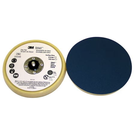 3M StikitTM Low Profile Finishing Disc Pad, 5 in x 11/16 in 5/16-24 7100032986