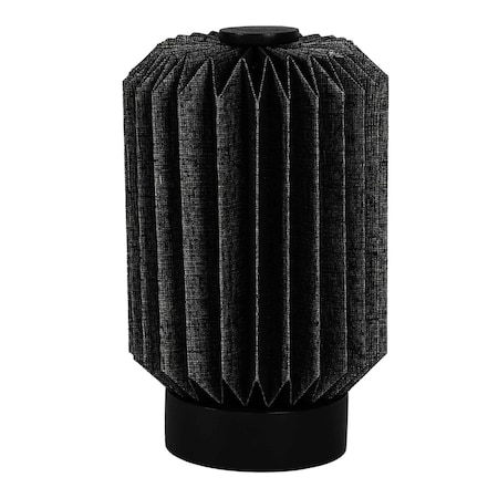 Jonathan Y Banks 8.5" Modern Minimalist Paper Pleated Column Accent LED Table Lamp, Black JYL9102A