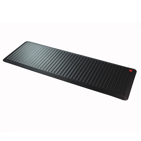 Floortex Antifatigue Mat, 67 in L x 23 in W, 0.9 in Thickness, Polyurethane, Black FCA2367XVBK